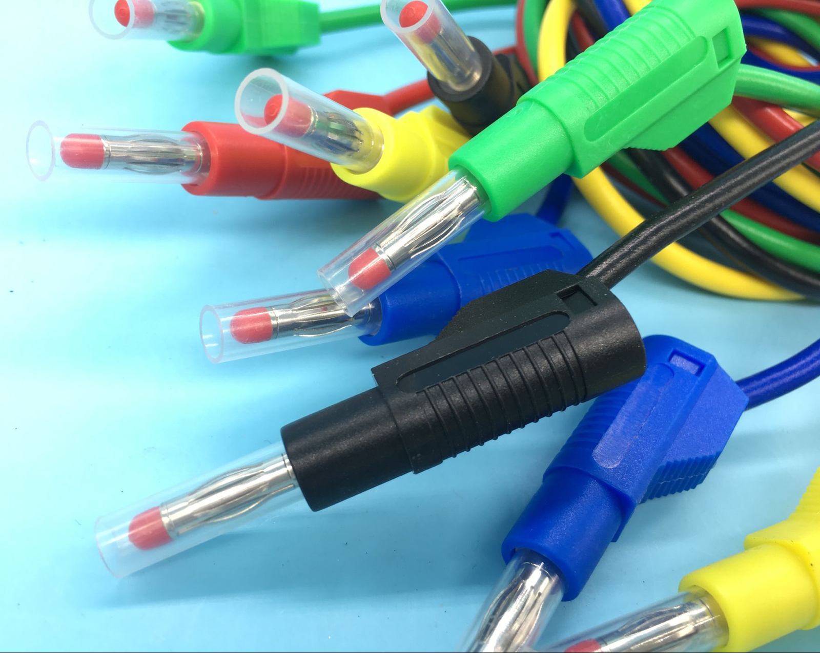 4mm Stackable Banana Plug 14AWG 0.5M/1M/2M Test Lead cables Retractable Shrouds