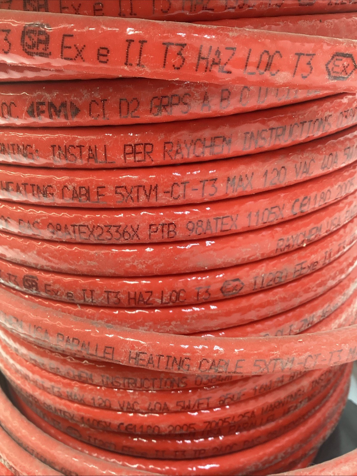 Raychem Parallel Heating Cable 5XTV1-CT-T3 APPROX. 145 FT. NEW