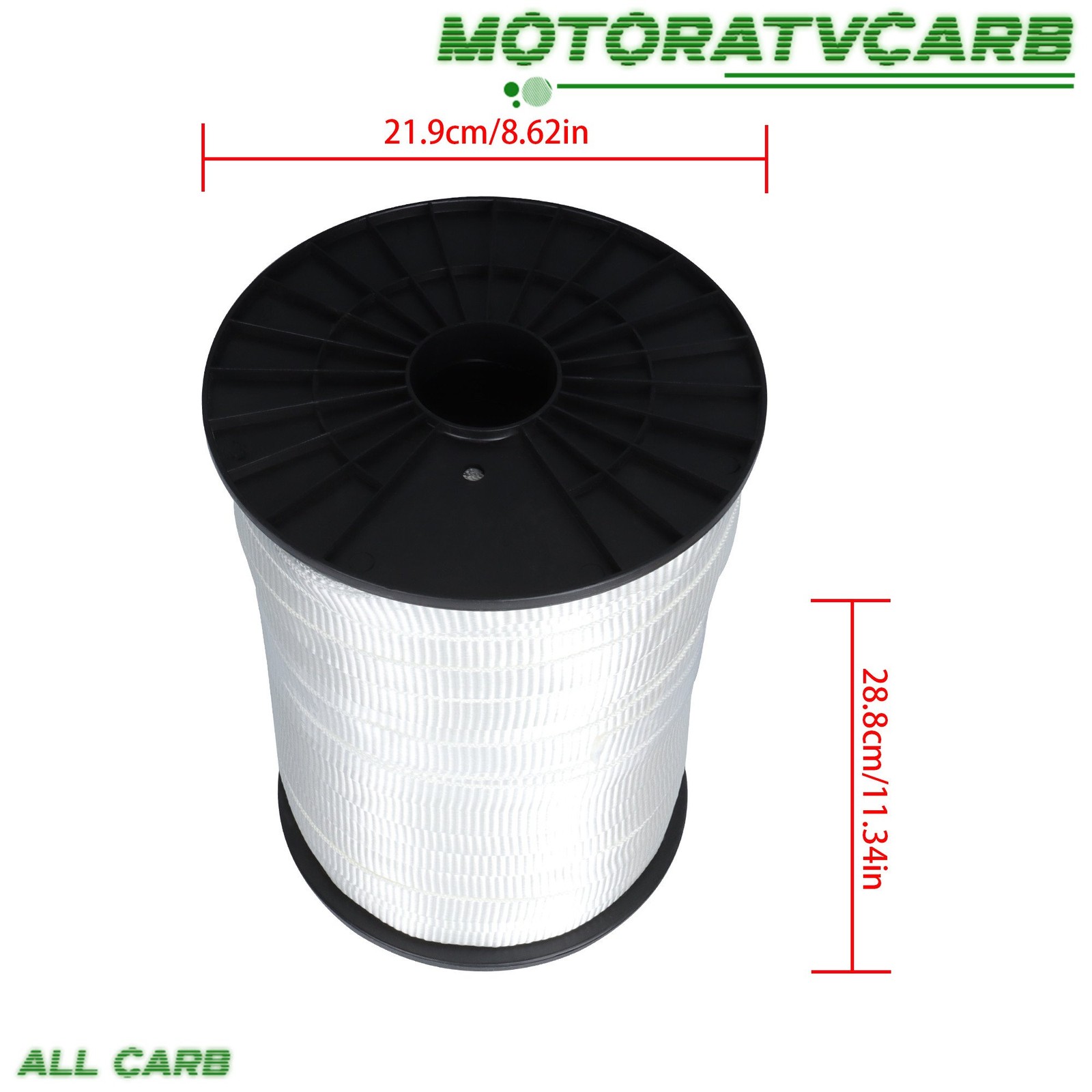 ALL-CARB Polyester Pull Tape Webbing Mule Tape Flat Rope 3/4in × 528 Feet