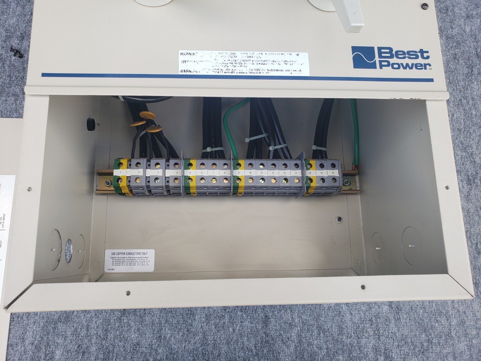 BPE-04-MBB-1A Best Power UPS External Power Transfer Switch 100 Amp 300V