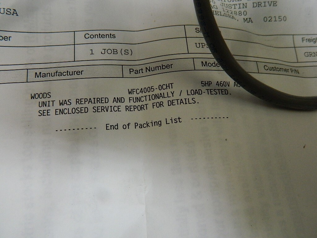 TB Woods E Trac AC Invertor WFC WFC4005-OCHT (( Schneider REBUILT ))