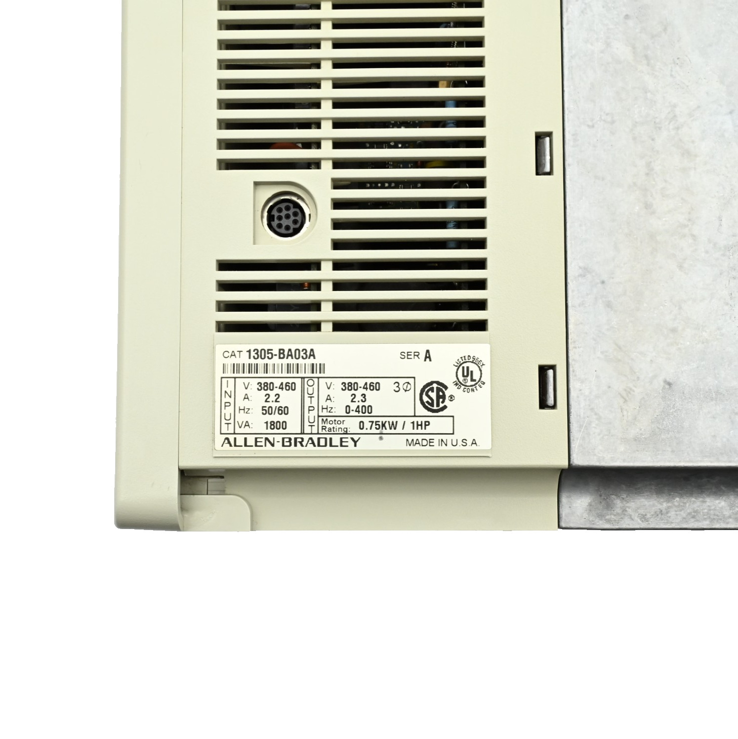 Allen Bradley 1305-BA03A /A AC Drive 380-460V 2.2A 50/60Hz 0.75KW / 1HP