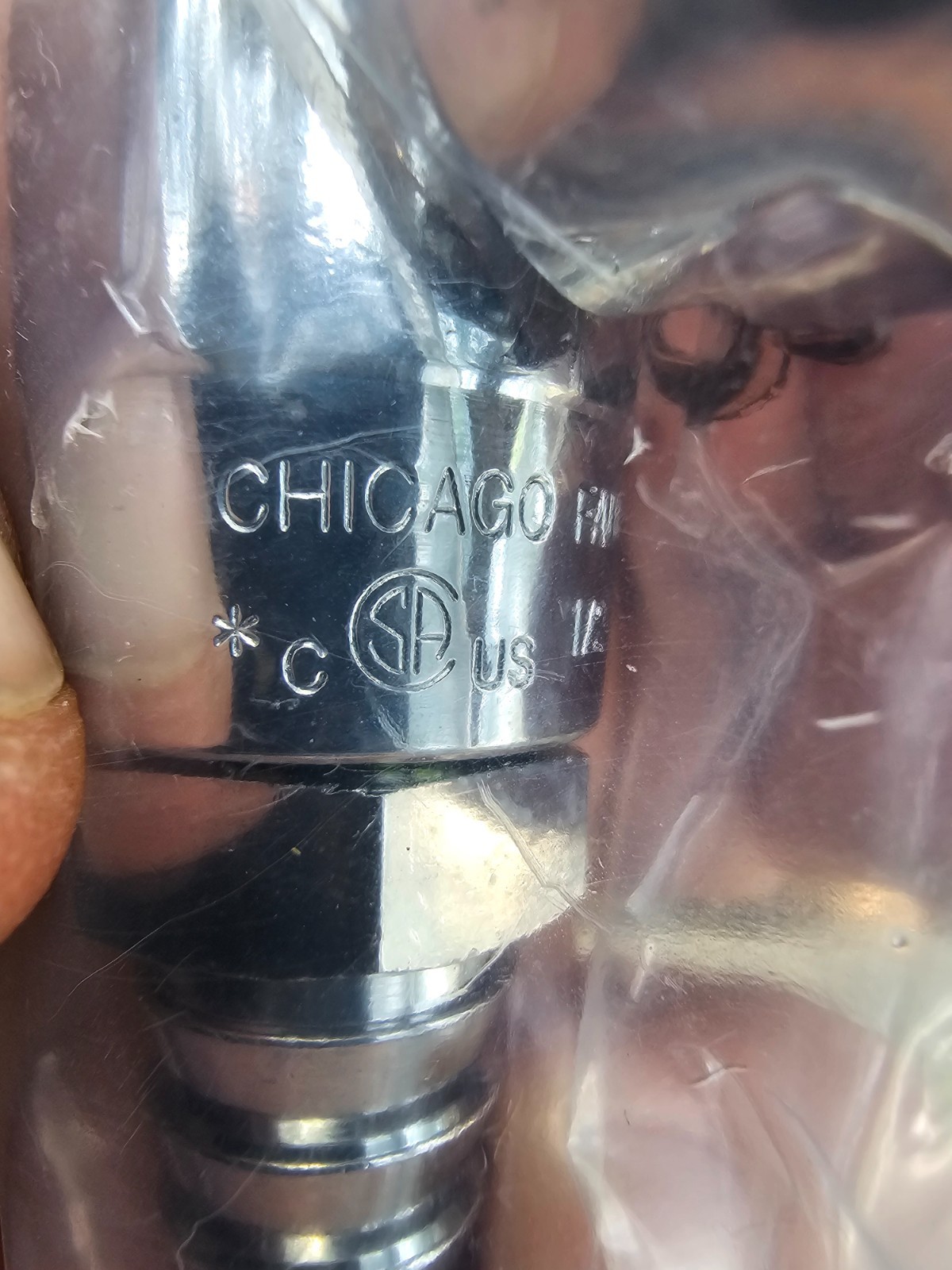 Made in Italy Chicago Faucets 909-AGVCP 3/8 NPT Single Ball Valve Gas Air Vacuum