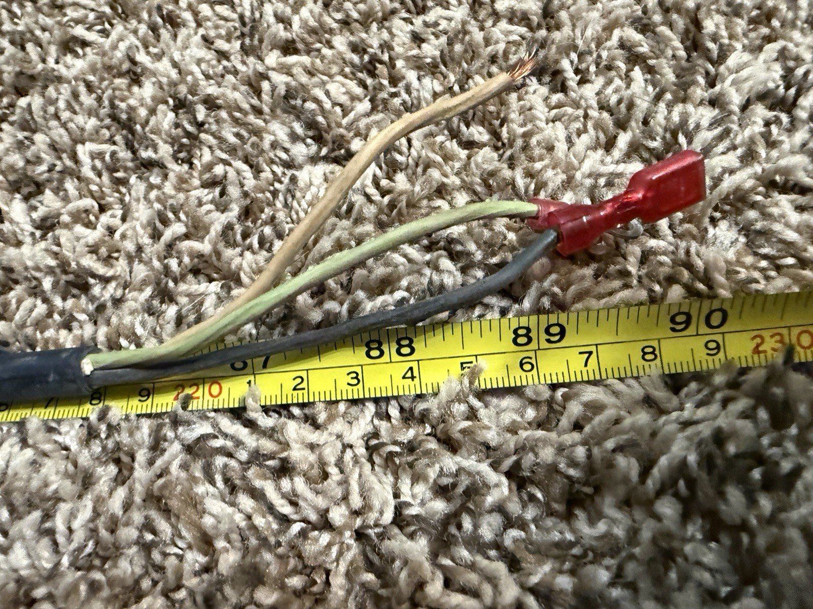 Carol 3/C 18 AWG P-7K-123033 Power Cord Approx. 7.5’ Long
