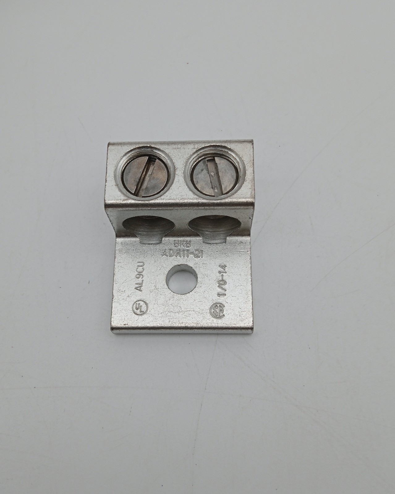 Blackburn Adr11-21 Aluminum Dual Rated Connector Lug 2 Conductor 1 Hole Mount