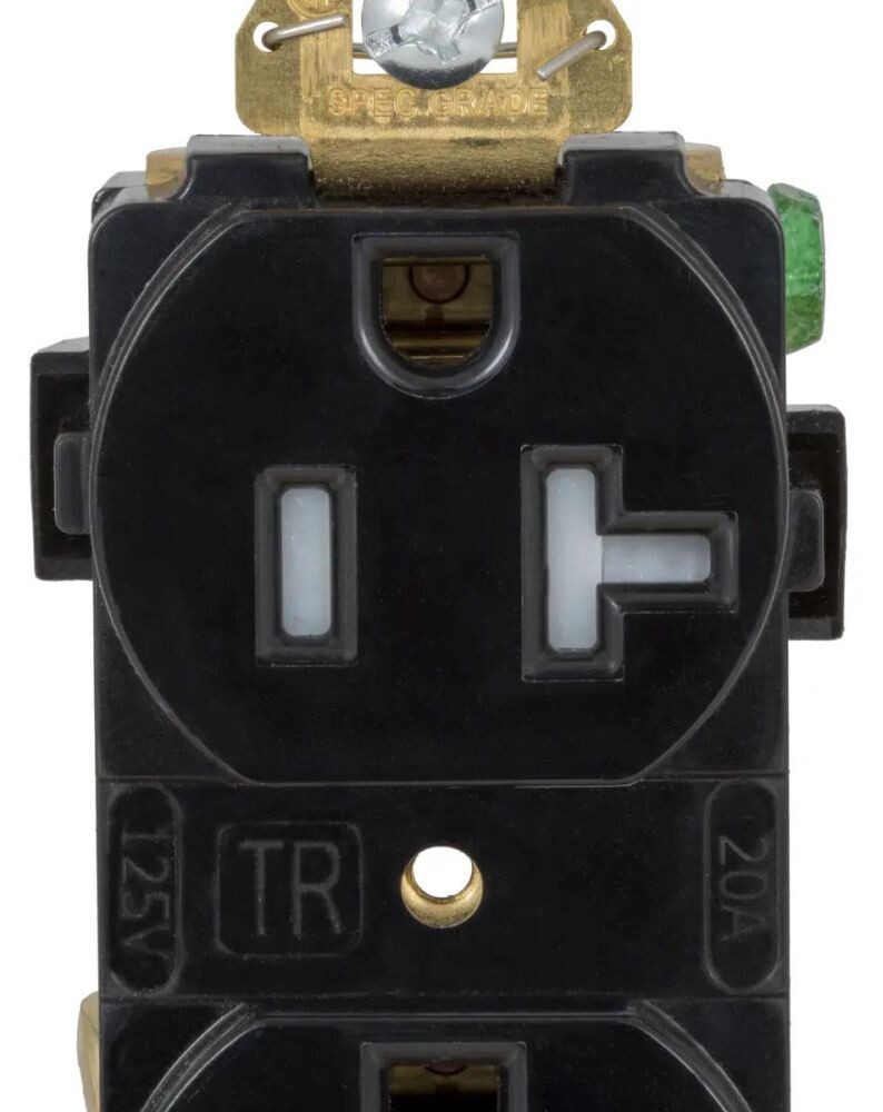 Hubbell HBL5362I, 125 VAC, 20 A, 5-20R, Ivory, Straight Blade Receptacle, 1 pc