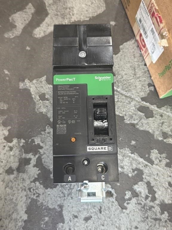 Square D – QBL22100 – Powerpact Q Circuit Breaker, 100A, 2P, 240Vac, 10Ka, NEW!