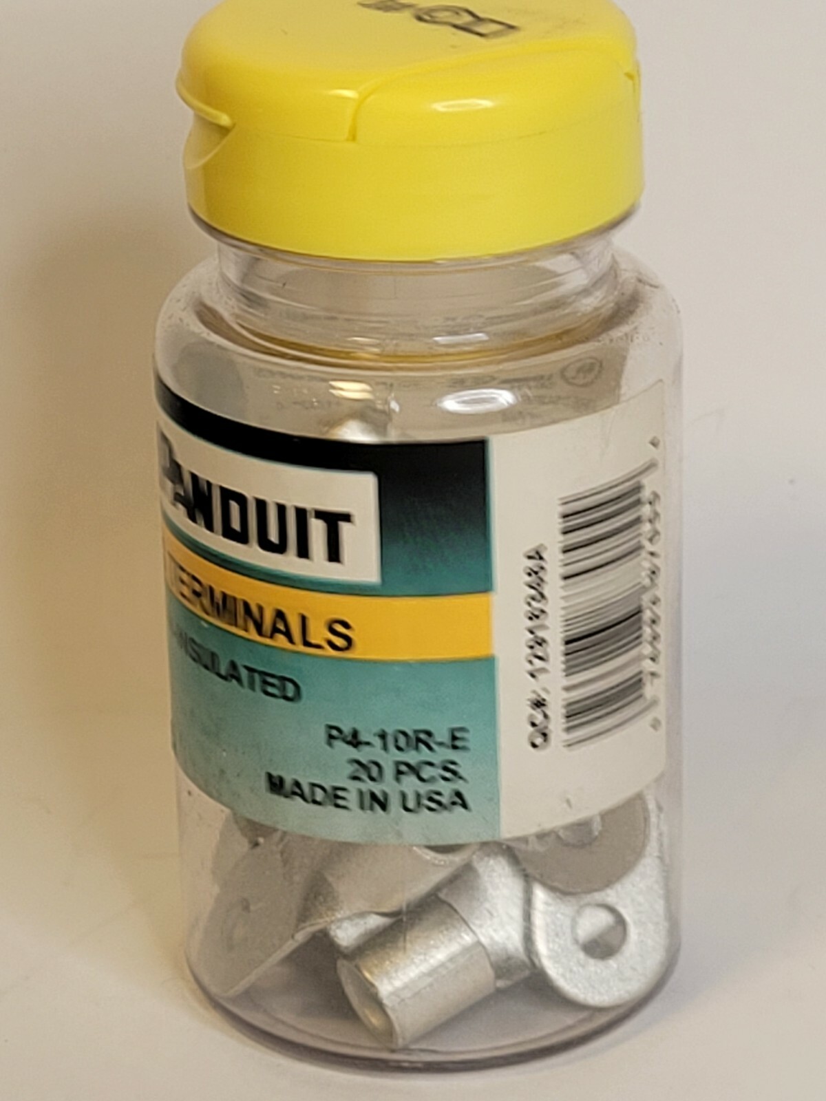 Panduit P4-10R-E, Ring Terminal, 4 AWG, 15 pcs, Non-Insulated, (15 Items)