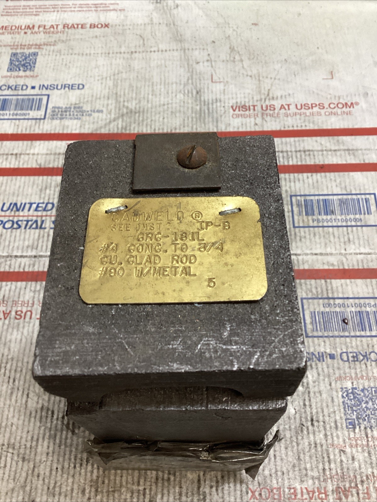 ERICO CADWELD IP-B GRC-181L MOLD #4 CONC TO 3/4 CU ROD #90 CART ED4U 3295