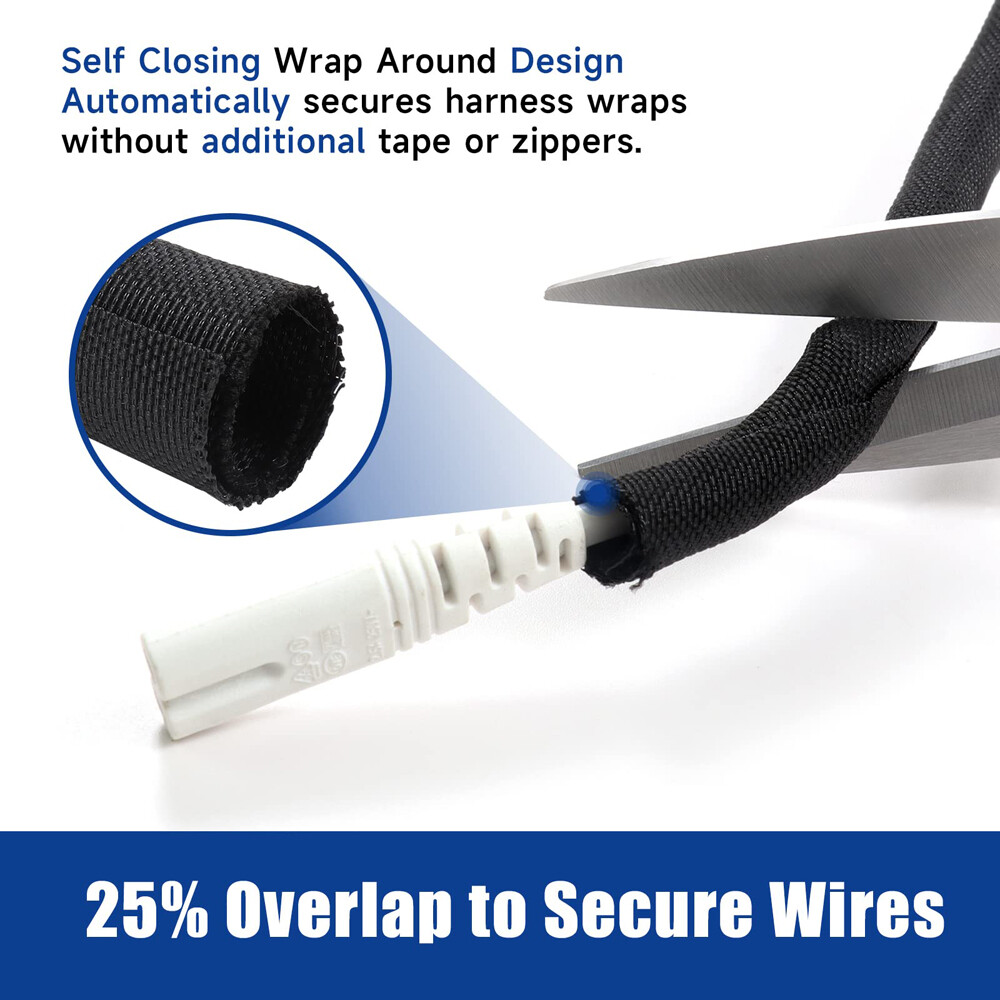 Split Braided Sleeving Tube Cable Wire Flame Retardant Insulation Sheath 5-60mm