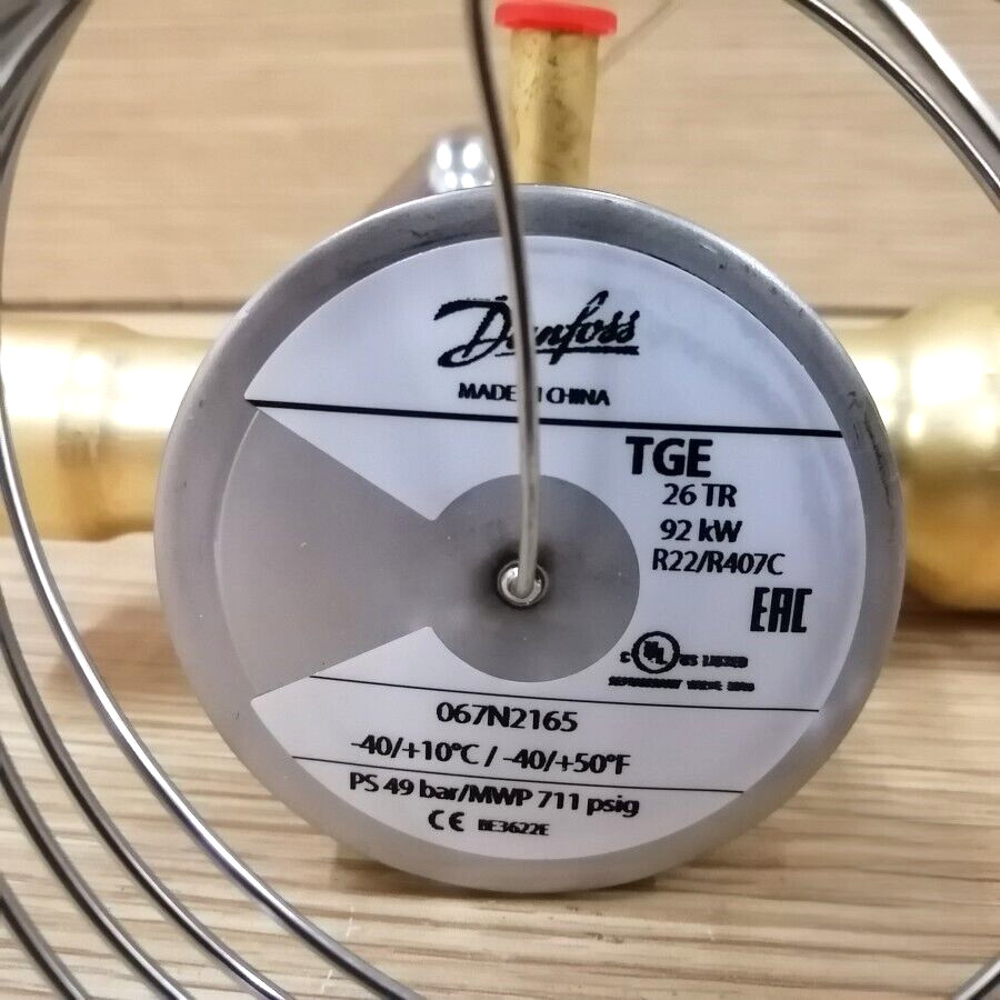 1PC- Danfoss 067N2165 Thermostatic expansion valve, TGE, R22/R407C- Brand New