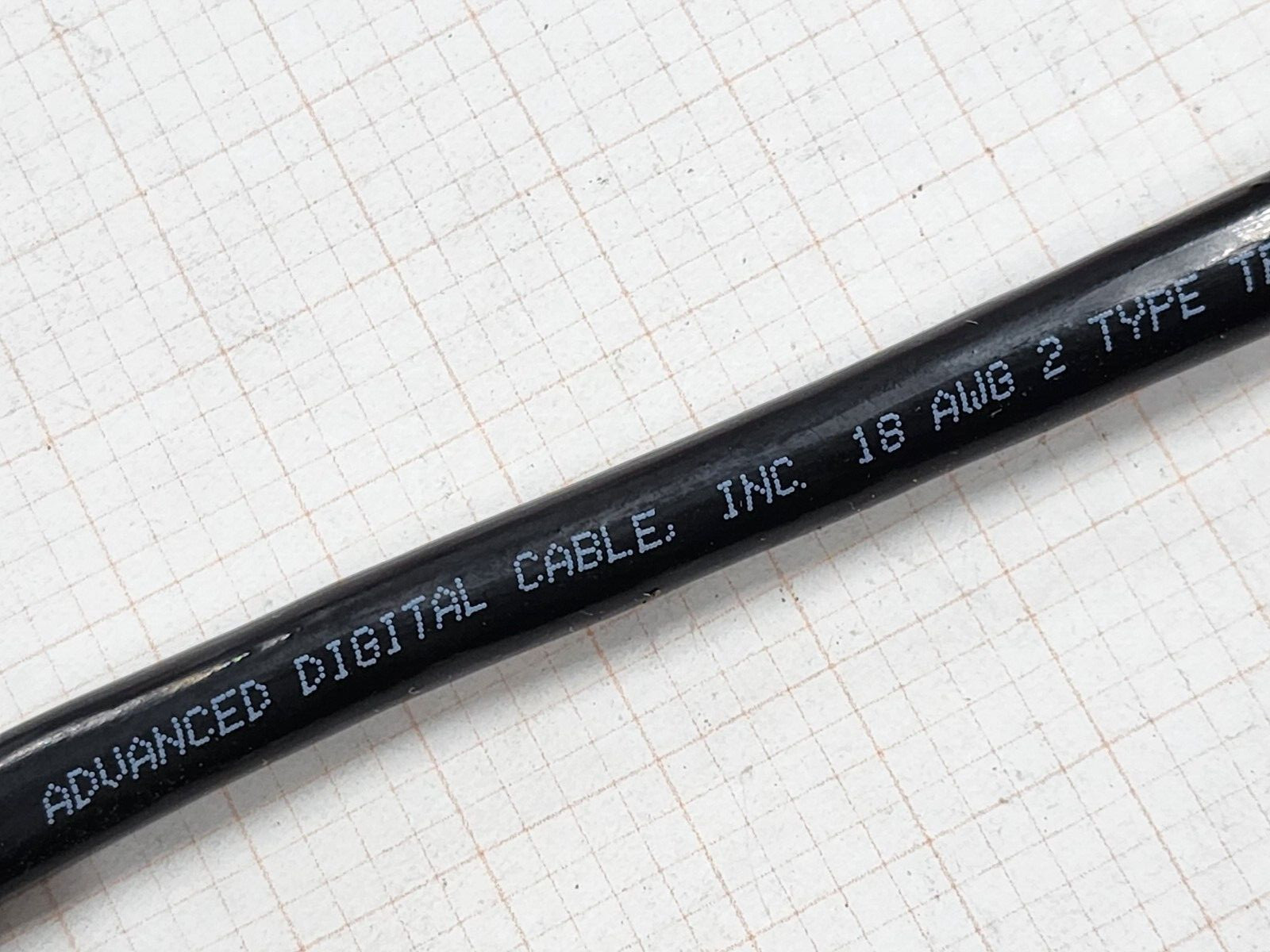 Advanced Digital Cable 6802SPOS 18/2P Ind+Overall Shield SPOS TC-ER-JP 600V/25ft