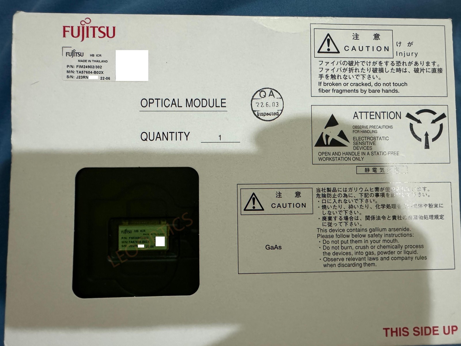 200G DP-QPSK 400G DP-16QAM Fujitsu VOA Integrated Coherent Receiver FIM24902