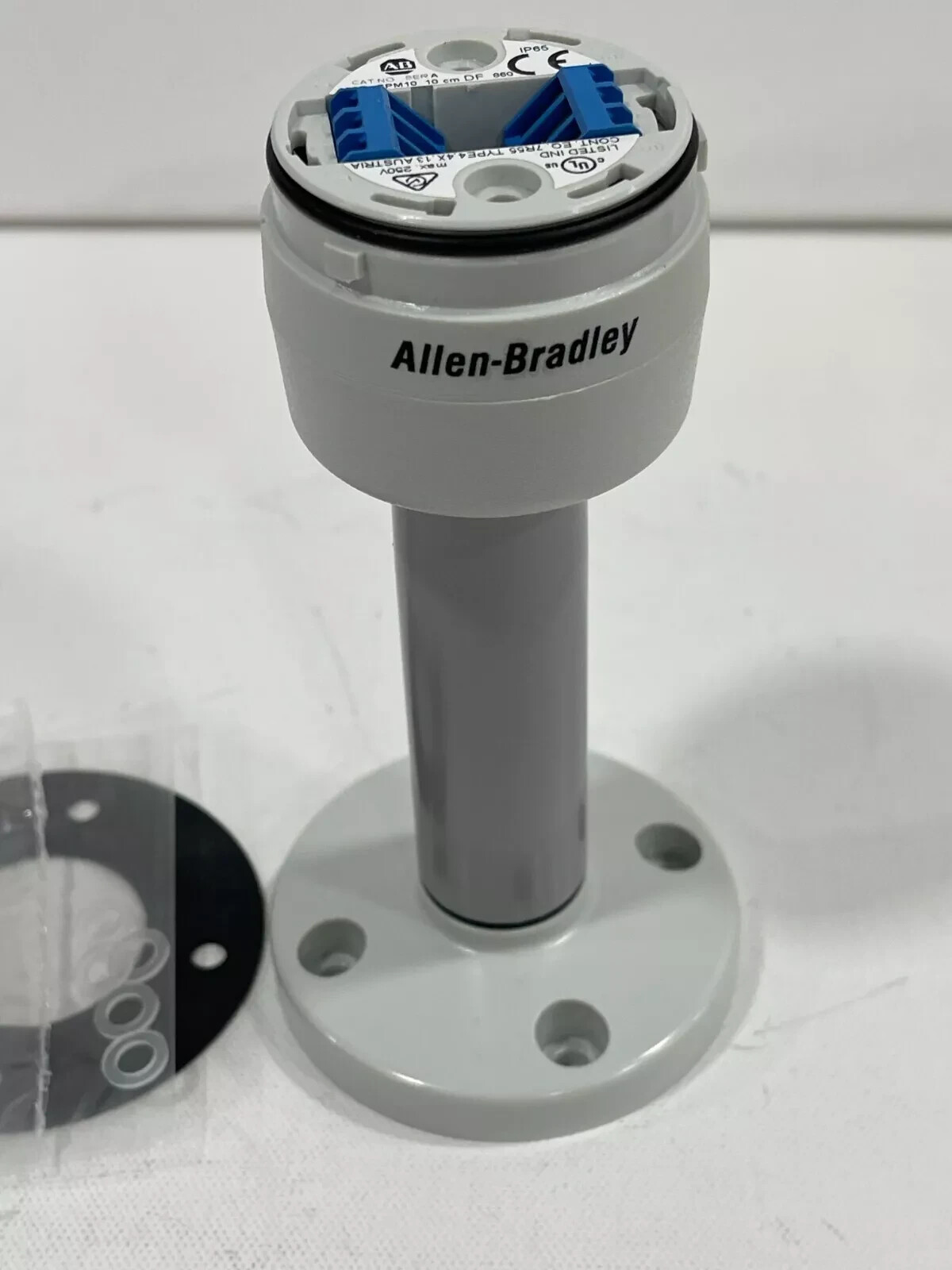 New Allen Bradley 855E-GPM10 Gray Stack Light Base with 10cm Post