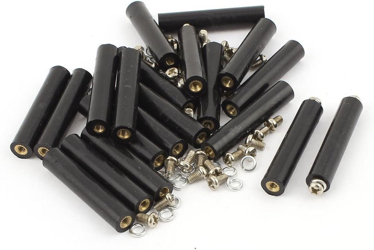 Aexit 20PCS M3 Relays Thread 8X40Mm Insulated Standoffs for PCB PC Board Relays