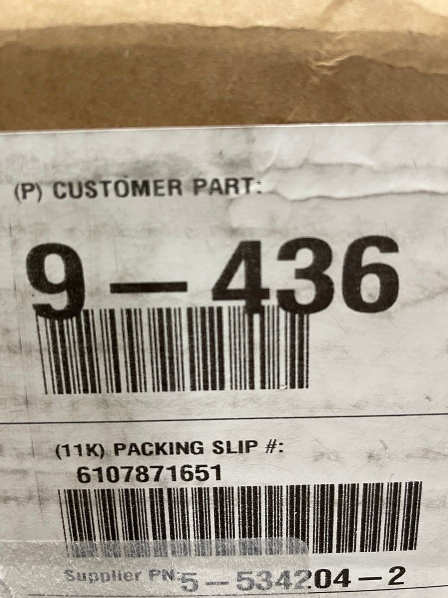 TE CONNECTIVITY 9-436 Position Receptacle Connector 5-534204-2, Qty 1575