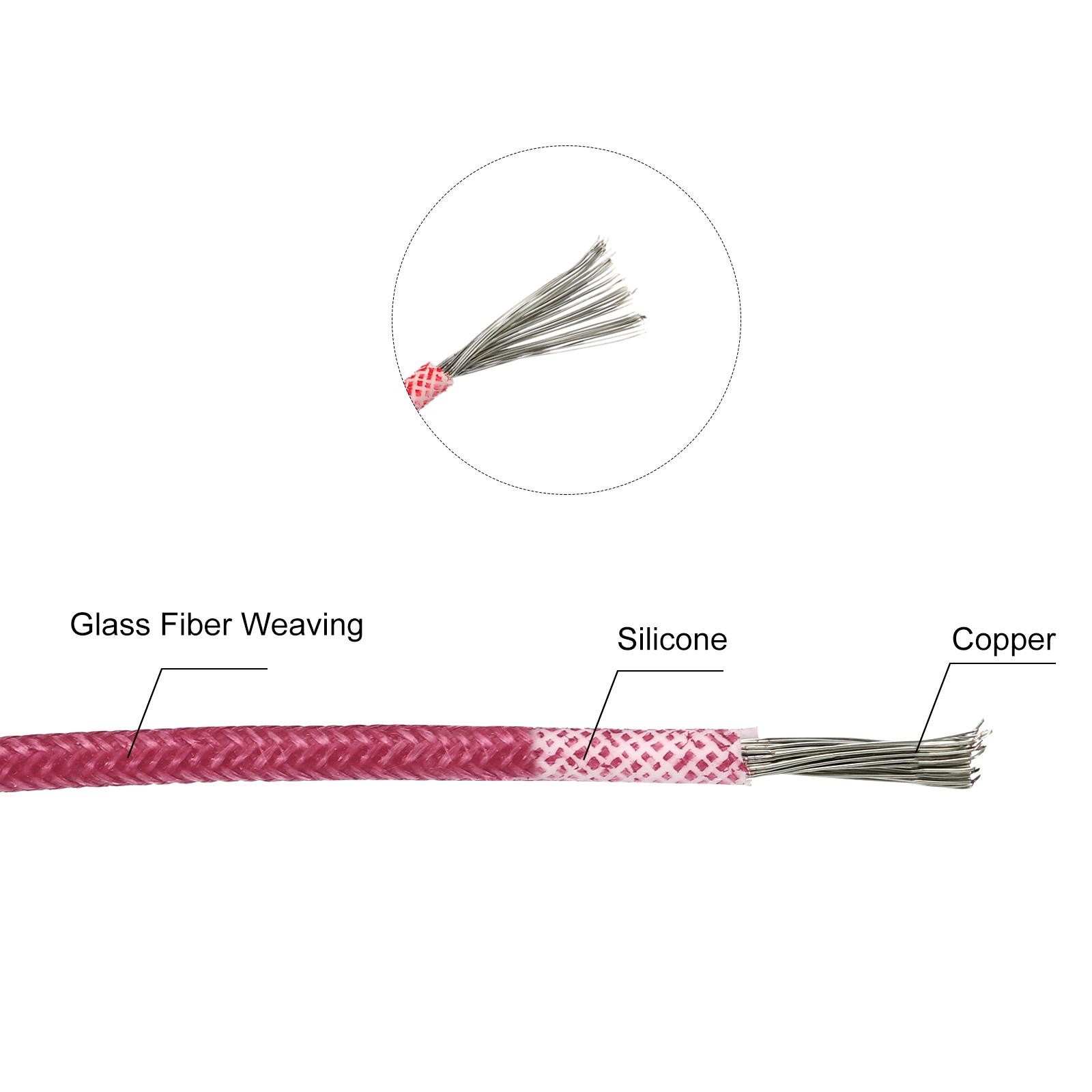 9.8ft 14AWG Electronic Wire High Temperature Electrical Silicone Cable Red