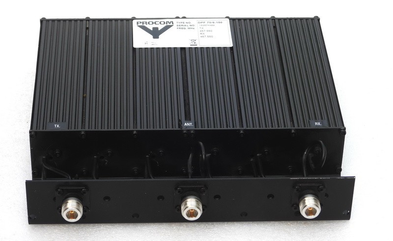 PROCOM DENMARK TYPE DPF70/6-150 RADIO COMM. SYSTEM 6-CAVITY DUPLEX FILTER