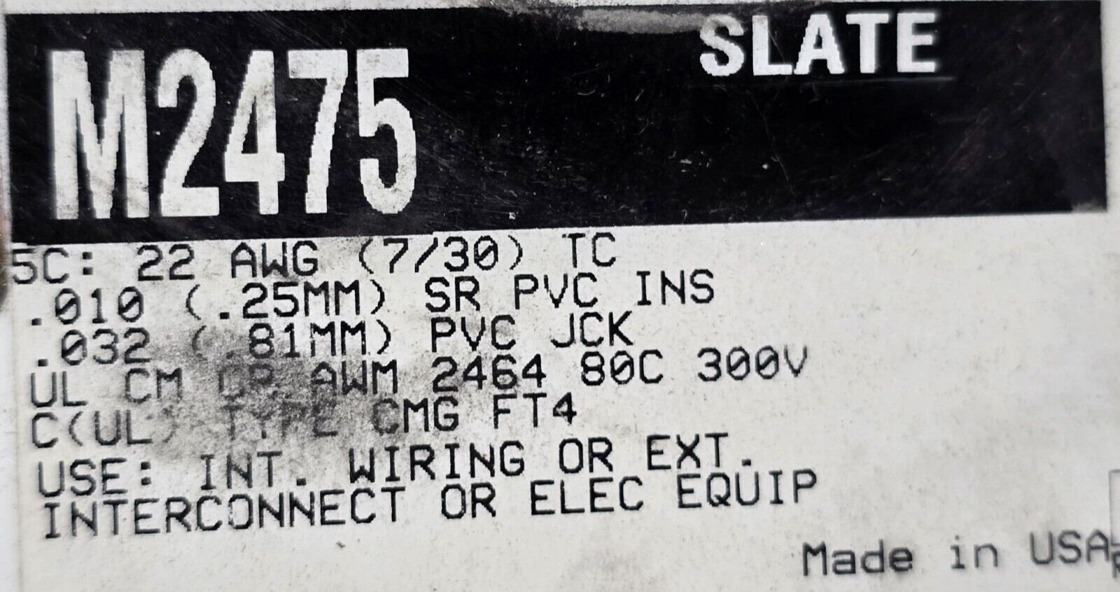 Alpha Wire M2475 22/5C Multi-Shielded Communication/Control/Computer Cable /25ft