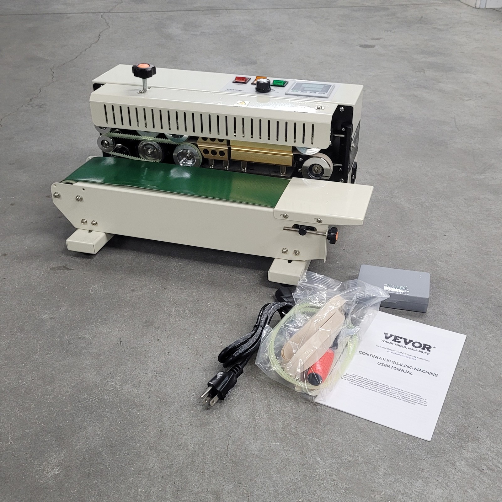 Vevor 900MWP Continuous Bag Band Sealing Machine,110V, 60Hz – NEW