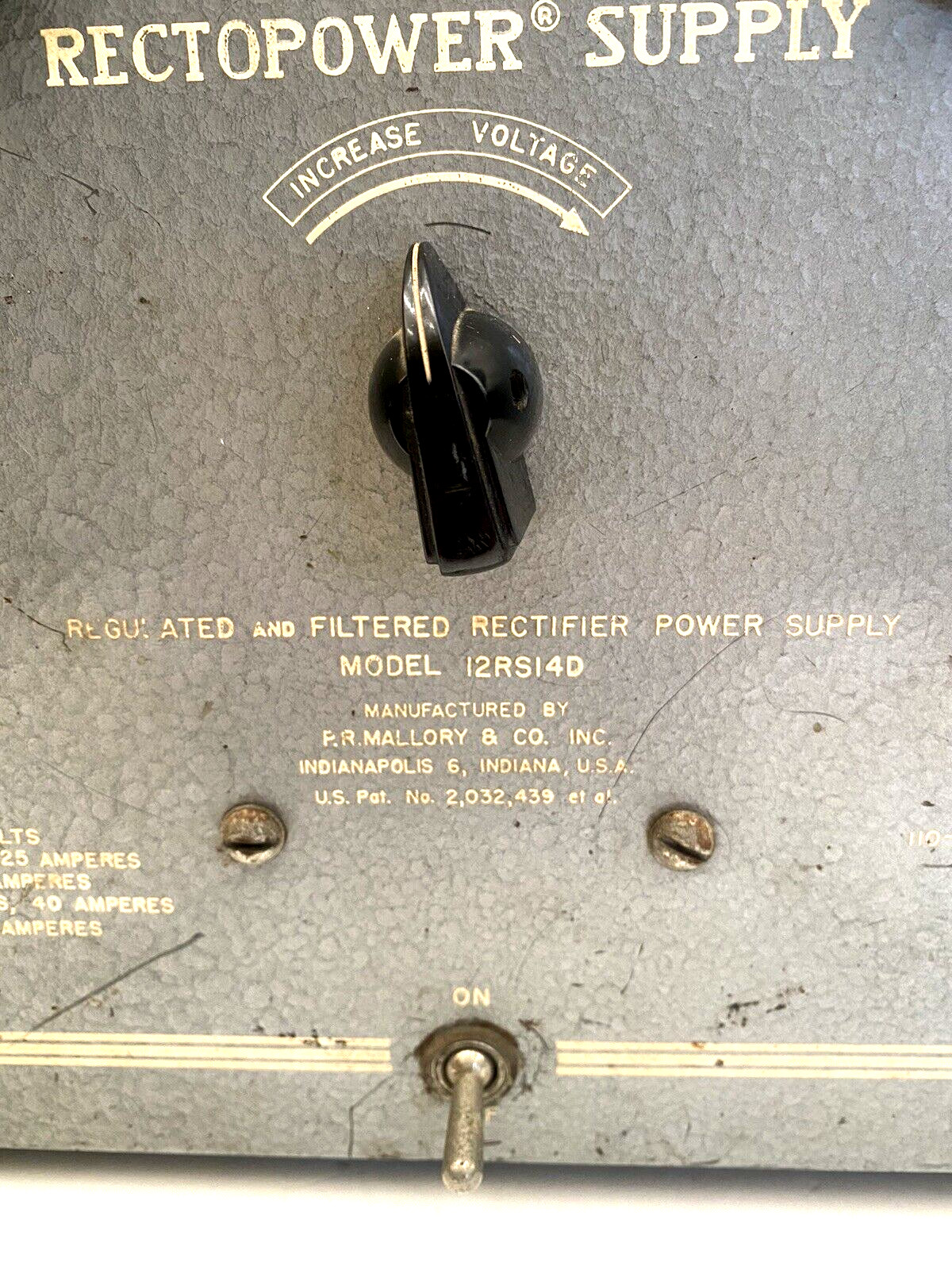 Ham radio TV, Mallory Rectopower supply Rectifier power supply working condition