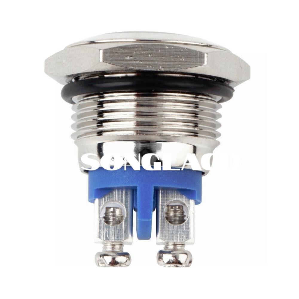 16mm Waterproof Metal Push Button Momentary ON OFF Horn Switch Start High Flush
