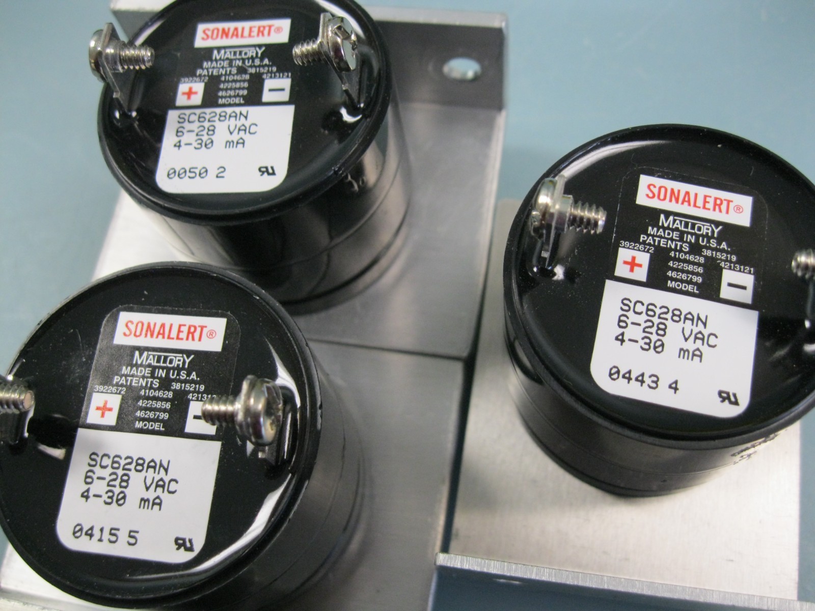 Lot (8) Mallory Sonalert Industrial Alarm Clean Salvage Mixed Voltage READ L13