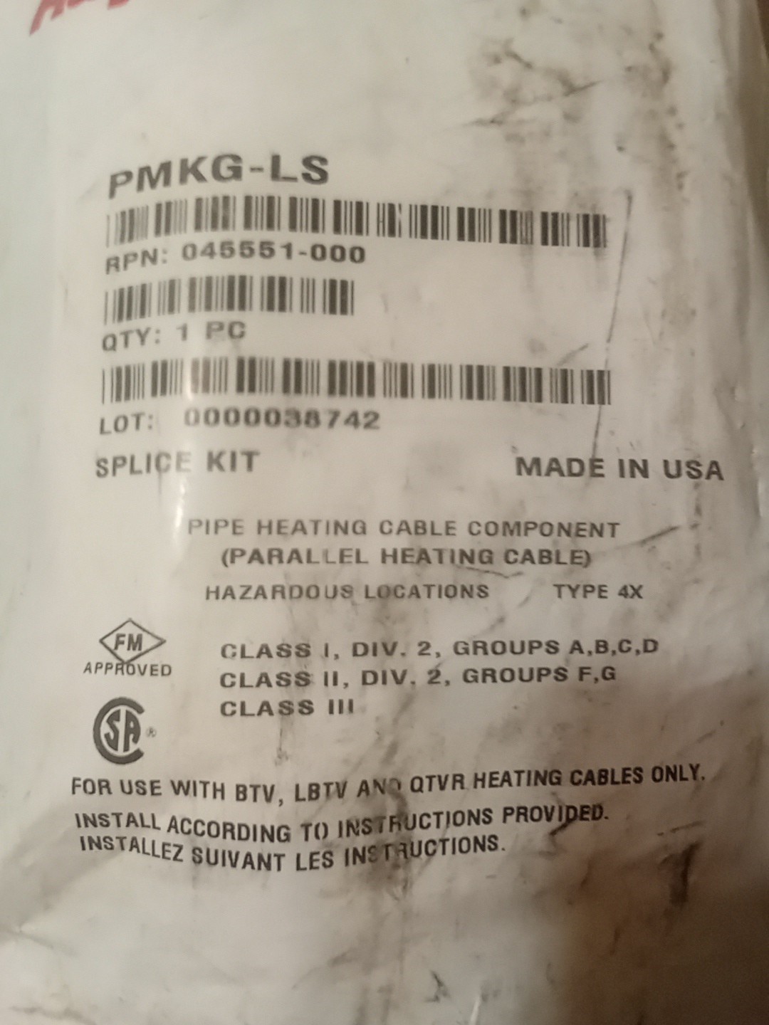 RAYCHEM PMKG-LS Pipe Heating Cable Component