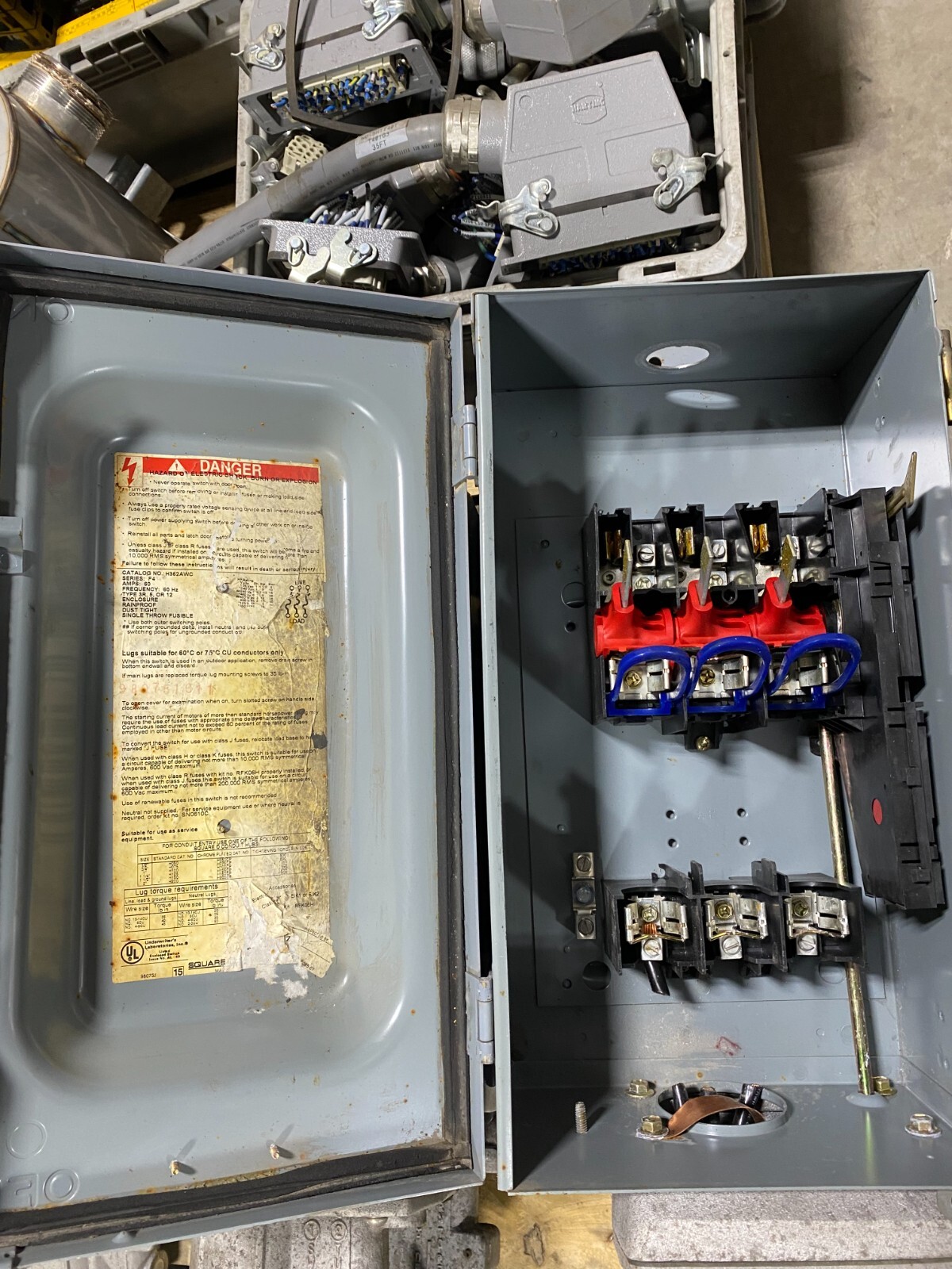 Square D H362AWC Heavy Duty Safety Switch Disconnect 60 Amps