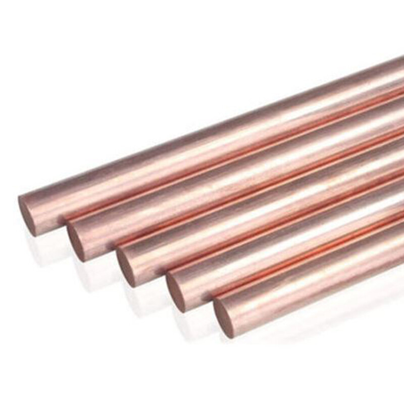 99.9% T2 Pure Copper Rod Metal Round Solid Bar 14~35mm Diameter 200~500mm Long