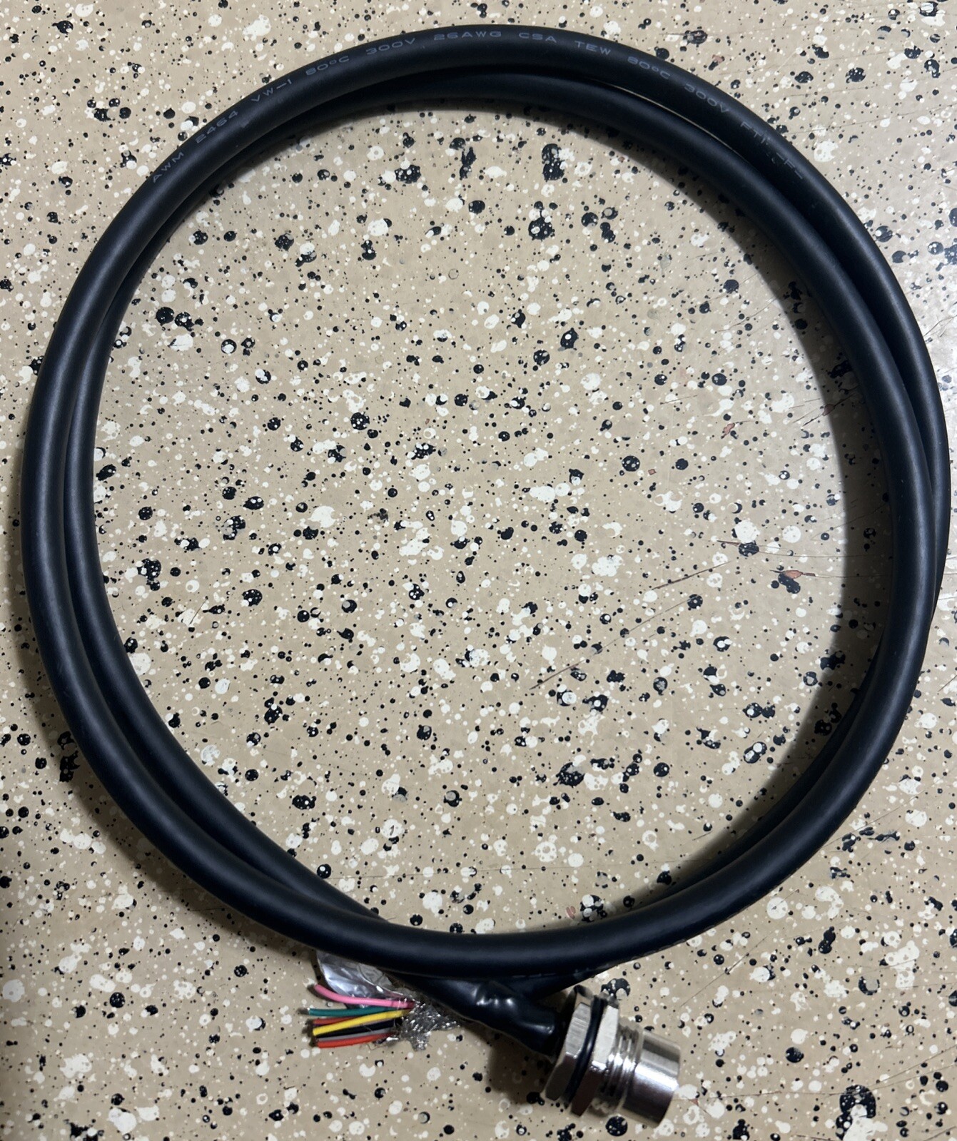 LOW VOLTAGE CABLE AWM 2464 VW-1 300V 26AWG SHIELDED 3′ 1M 12 CONDUCTOR 26/12
