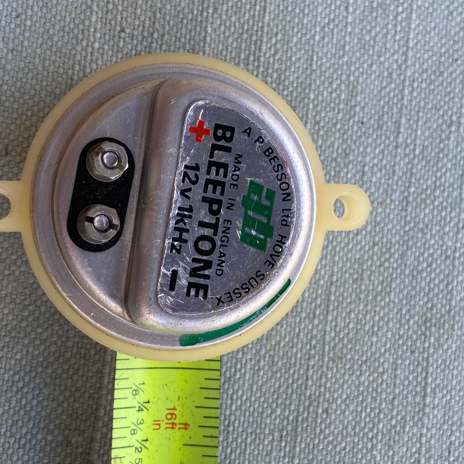 Vintage A.P. Beeson BLEEPTONE 12V Buzzer Alarm Made in England Lot 2 Untested