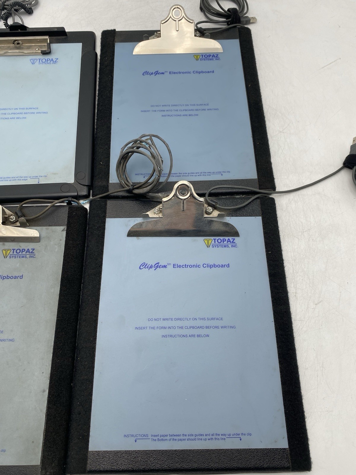 Lot of 4 Topaz Systems Electronic Clipboard 3x T-C912-HSB-R & 1x TC912HSBR