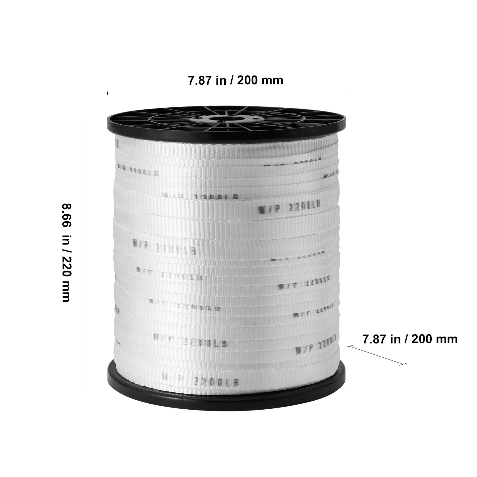 VEVOR Polyester Pulling Tape Mule Tape 5/8″ x 630′ 2200 lbf Tensile Capacity