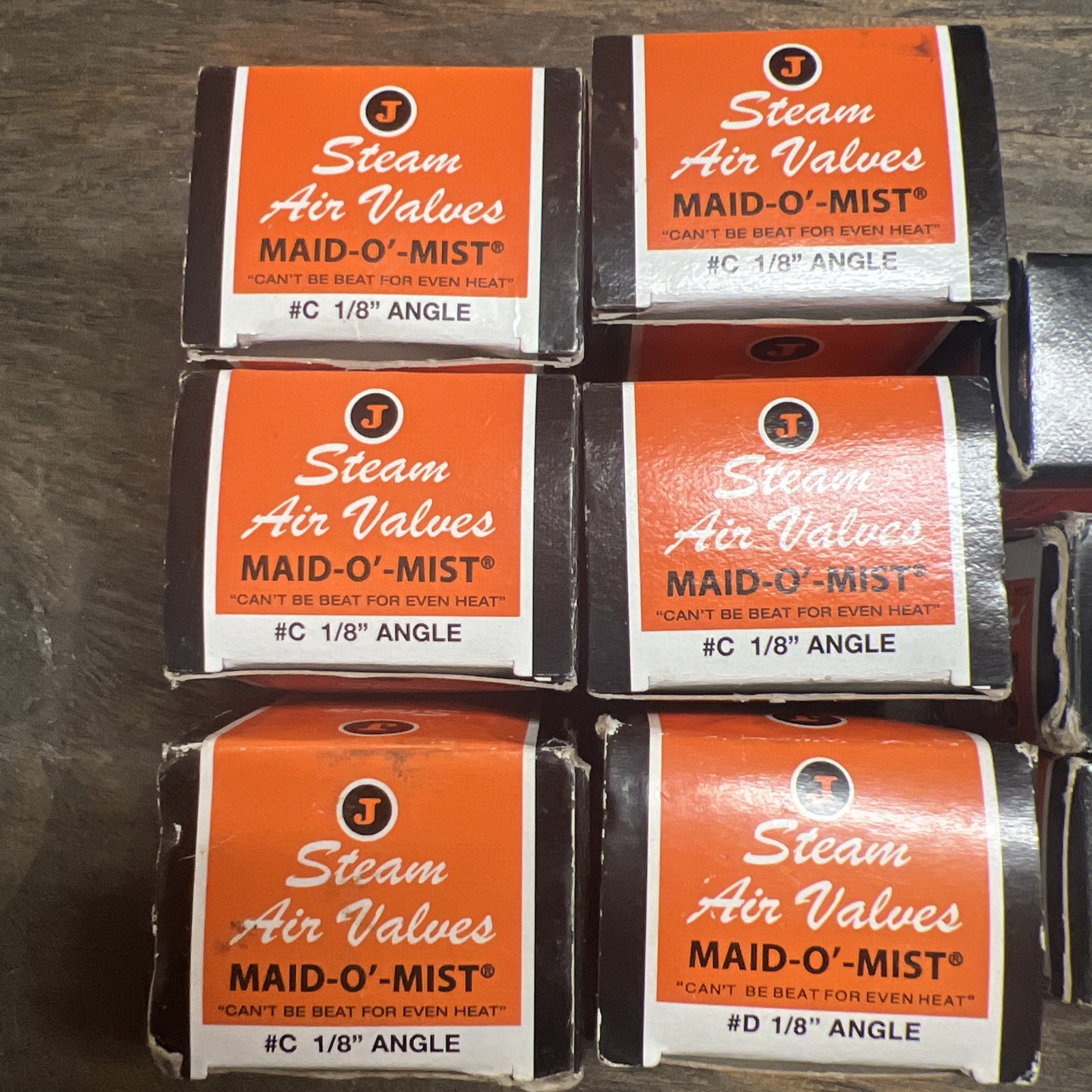 Lot of 9 Maid-O-Mist Radiator Vent steam air valve see description NOS