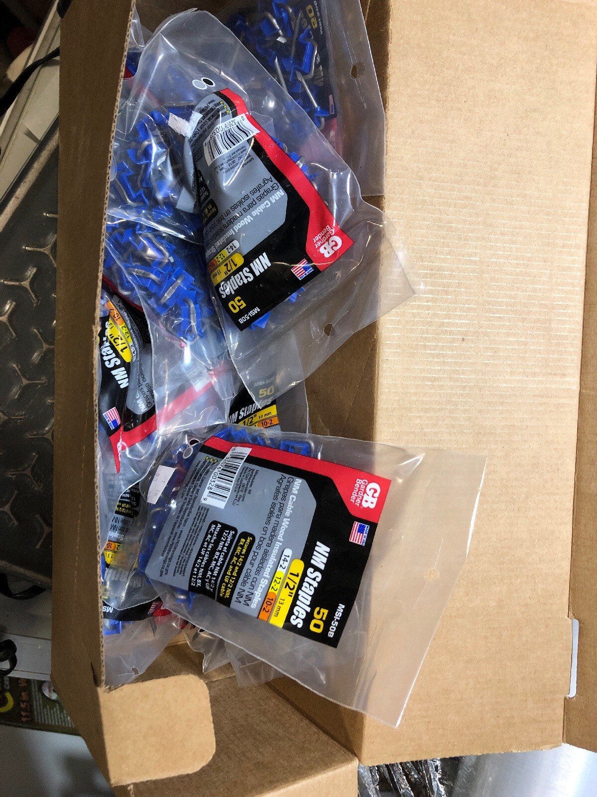 MSI-50B Gardner Bender 10-50 Count Bag 1/2 In Metal Insulated Cable Staples 500