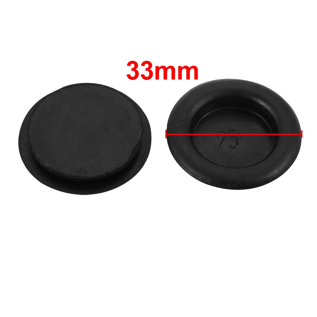3Pcs 25mm Drill Hole Diameter Electrical Rubber Wire Protection Grommet Gasket