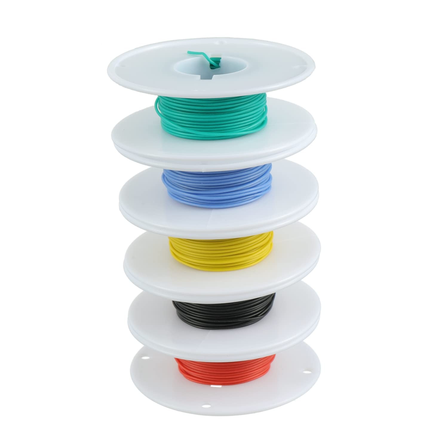 Electric Wire 30AWG, Silicone, 5 Colors 32.8ft, 300V, Heat Shrink Tubing