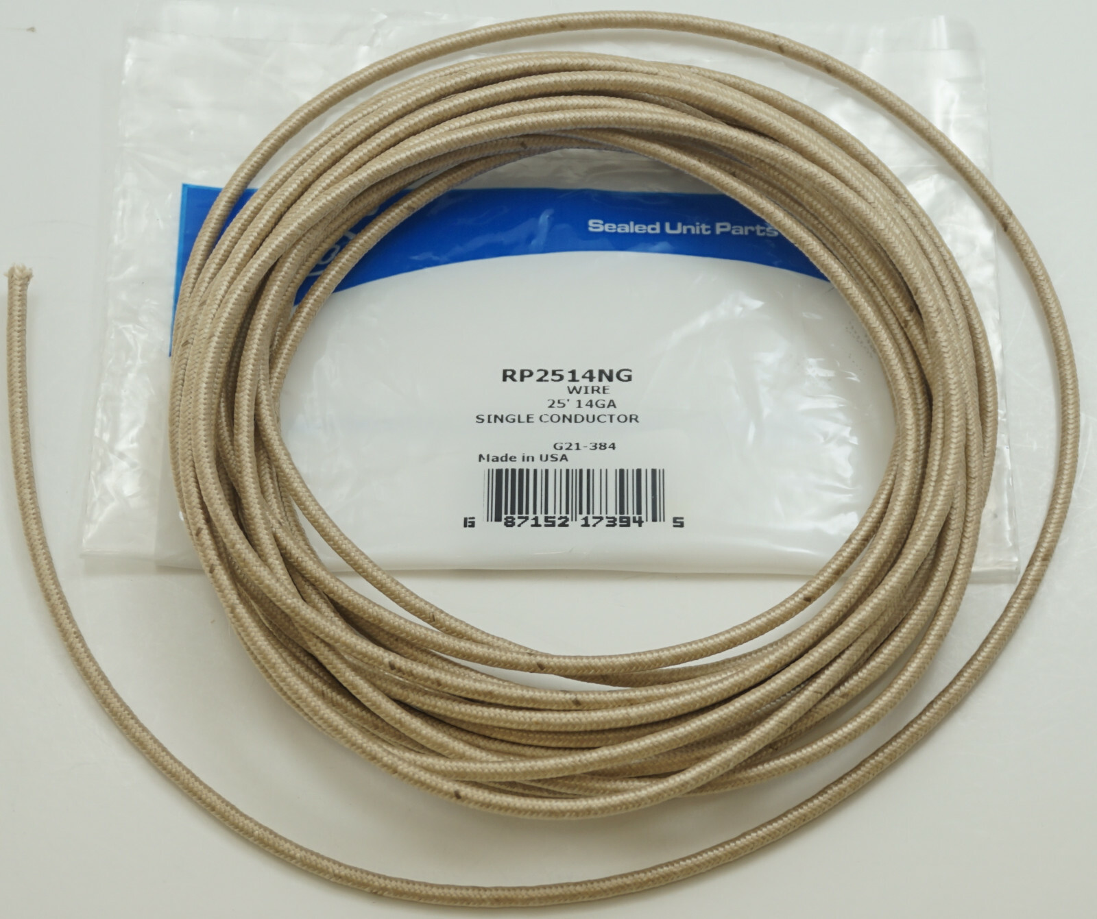 RP2514NG – Supco Hi-Temp, 14GA,450C, 25 Ft Single Conductor Wire