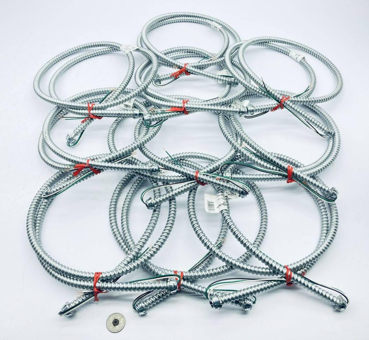 10 PCS (6FT/EA) SOUTHWIRE 55293001 LITE-WHIP 18-3 METAL CLAD WHIP 18AWG 3W FMC