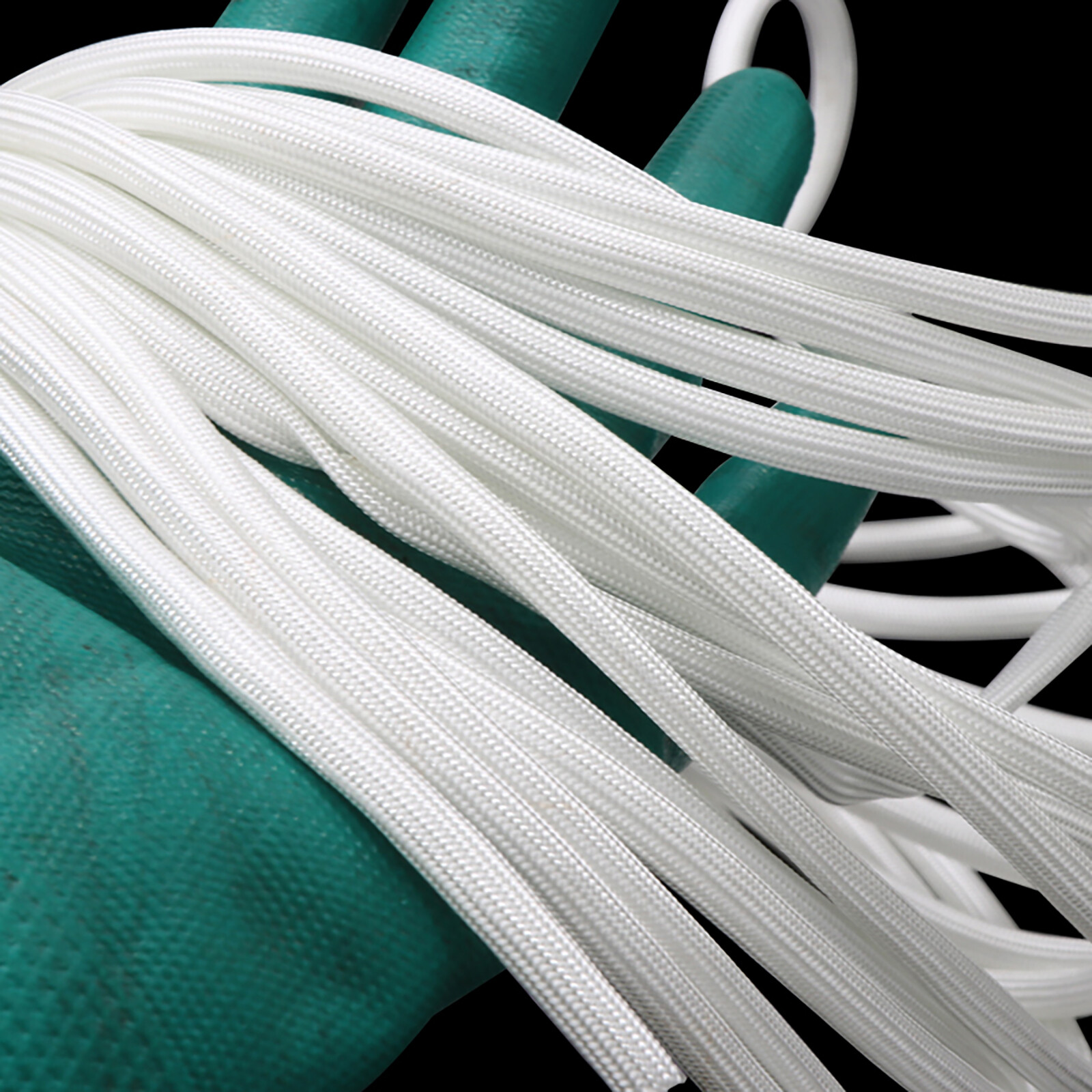 White/Black 600°C HIGH TEMP Fiberglass Sleeving Wire Cable Insulation Tube