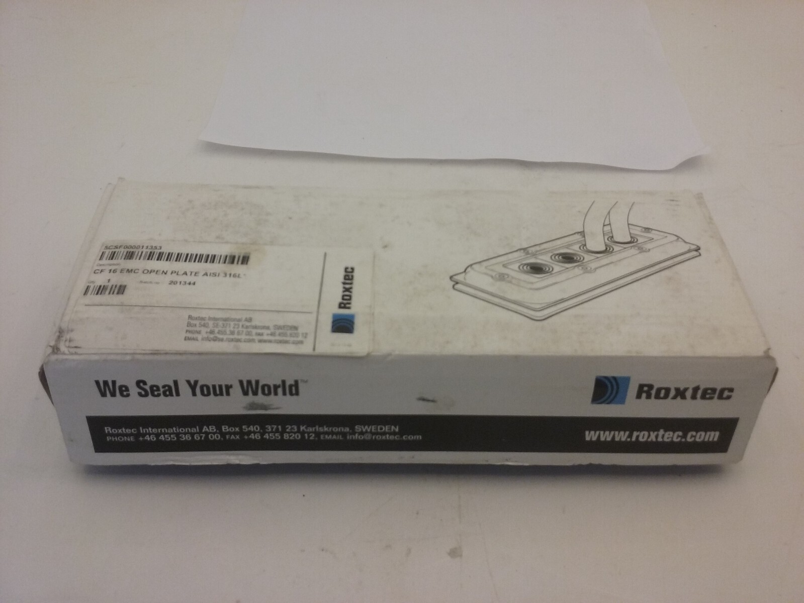 ROXTEC CF 16 EMC OPEN PLATE KIT, AISI 316L, 5CSF000011353, NIB