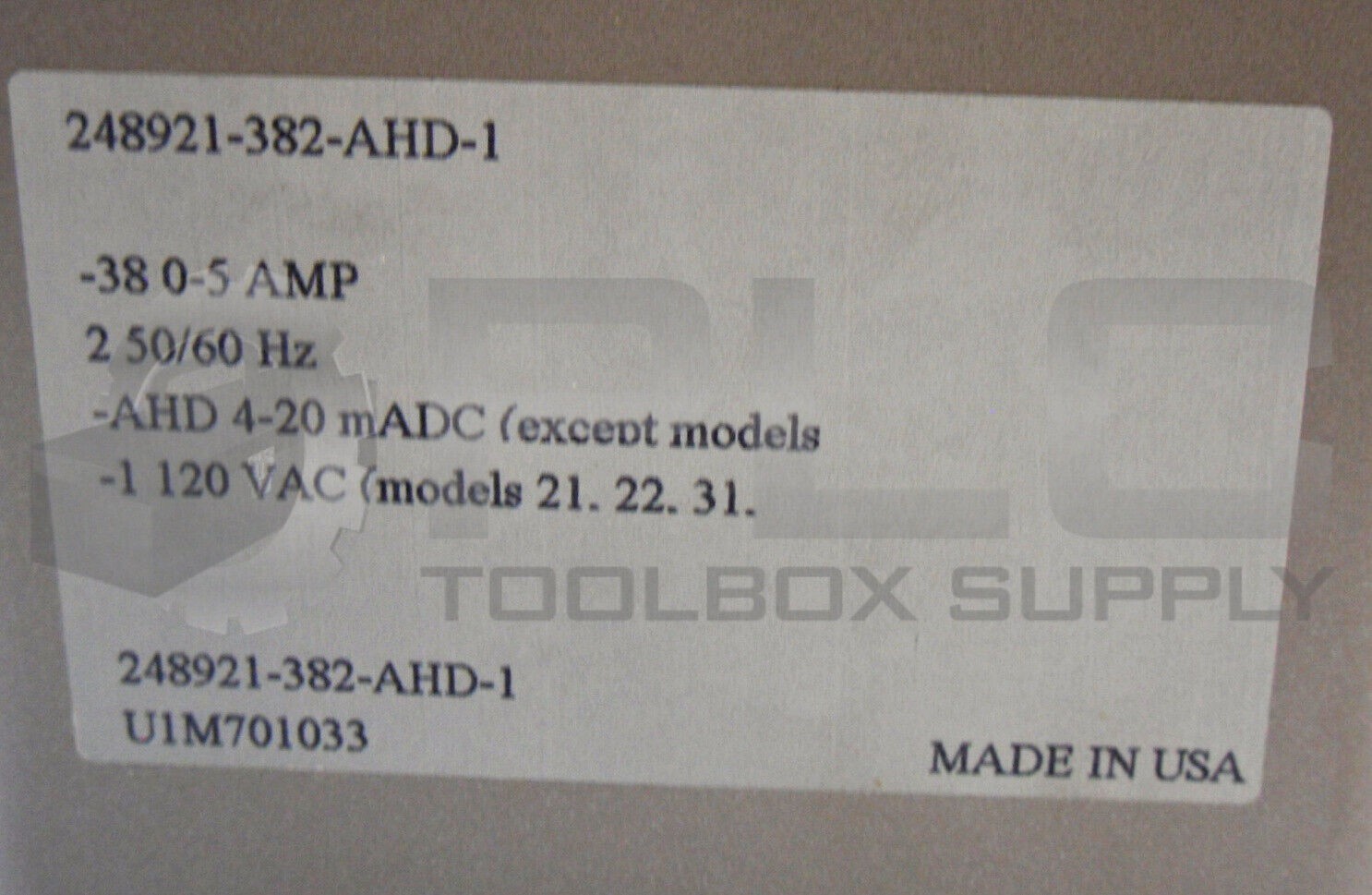 NEW OMEGA 248921-382-AHD-1 AC POWER SERIES TRANSDUCER 248921382AHD1