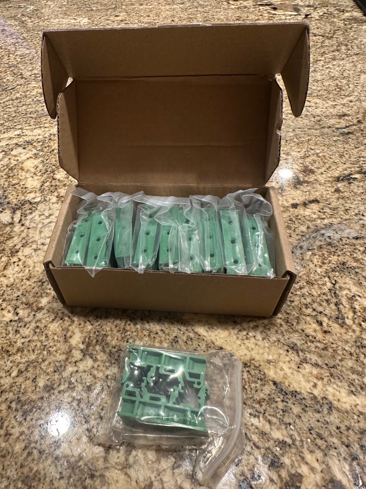10 Sets PCB DIN Rail Mounting Circuit Board Mounting Bracket Holder Carrier Clip