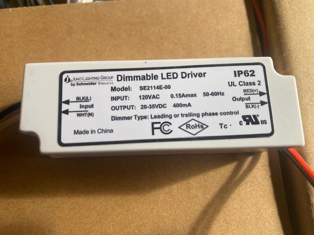 LED DRIVER – DIMMABLE – INPUT 120VAC 0.15A – SE2114E-00 – BUY MORE & SAVE!!!
