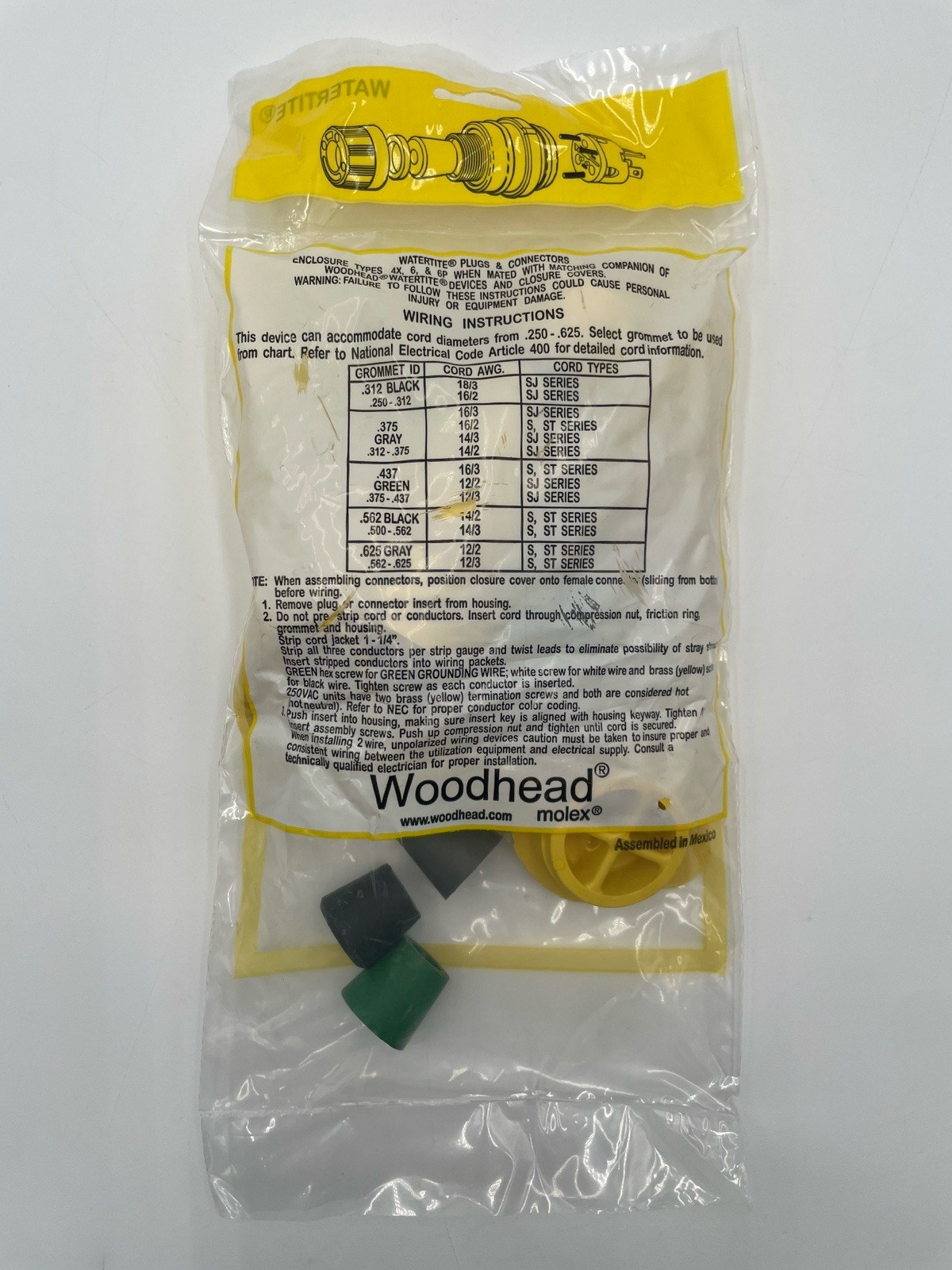 Daniel Woodhead 25W07 Watertite Connector 125/250V 15/10 AMP
