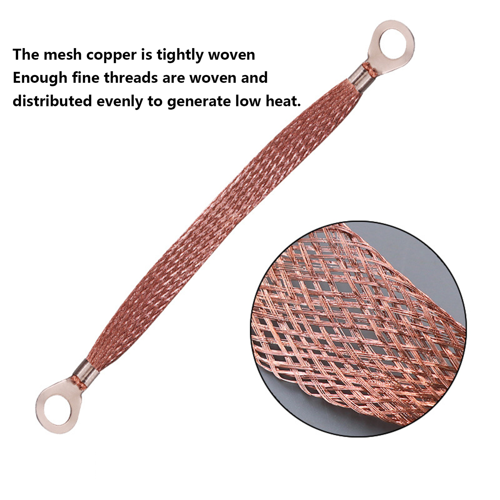3Pcs Auto Car Universal Braided Cable Engine Ground Wire Grounding Copper Strap