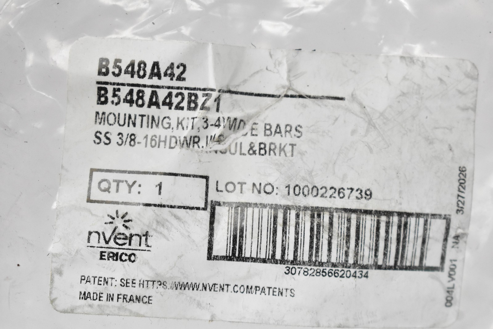 nVent Erico Grounding Busbar Mounting Polyamide/Stainless Steel B548A42