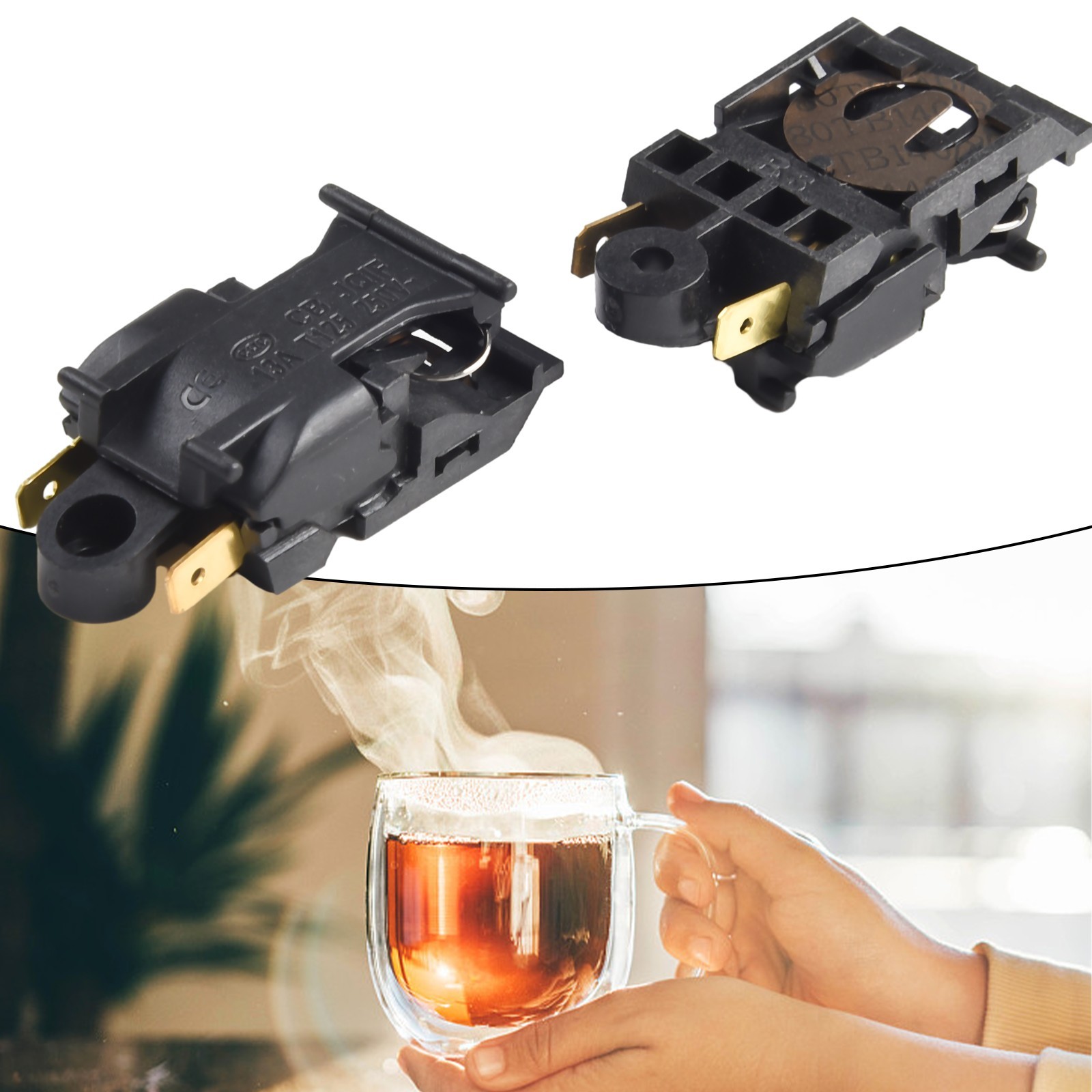 Quick Electric for kettle Power Switch 2PCS 13A/16A Steam Kitchen Accessory