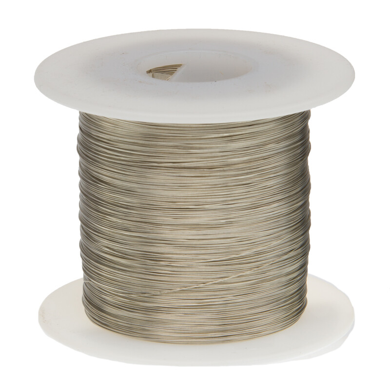 30 AWG Gauge Tinned Copper Wire Buss Wire 1000′ Length 0.0100″ Silver